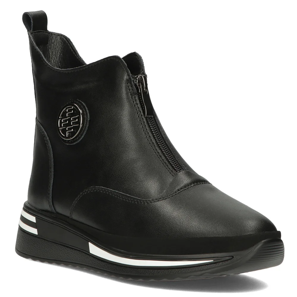 Kožené čierne topánky Filippo DBT4769/23 BK